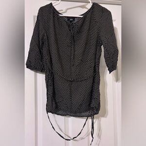Black Patterned Blouse